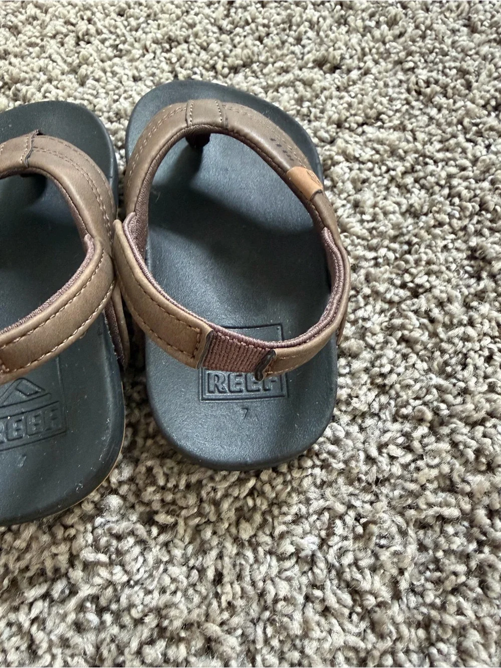 Reef Kids Brown and Black Backstrap Flip Sandals